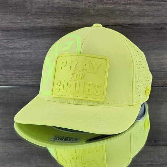 G/FORE Hat Cap Solar Yellow Pray for Birdies Perforated Featherweight Tech Hat